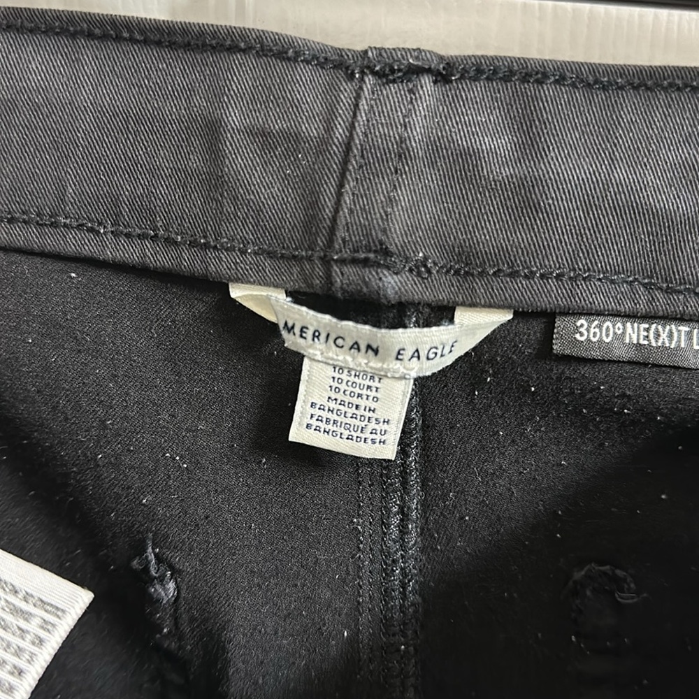 American Eagle Black Charcoal Lace Up Pull-On Jeggings Size 10 Short - Picture 6 of 6
